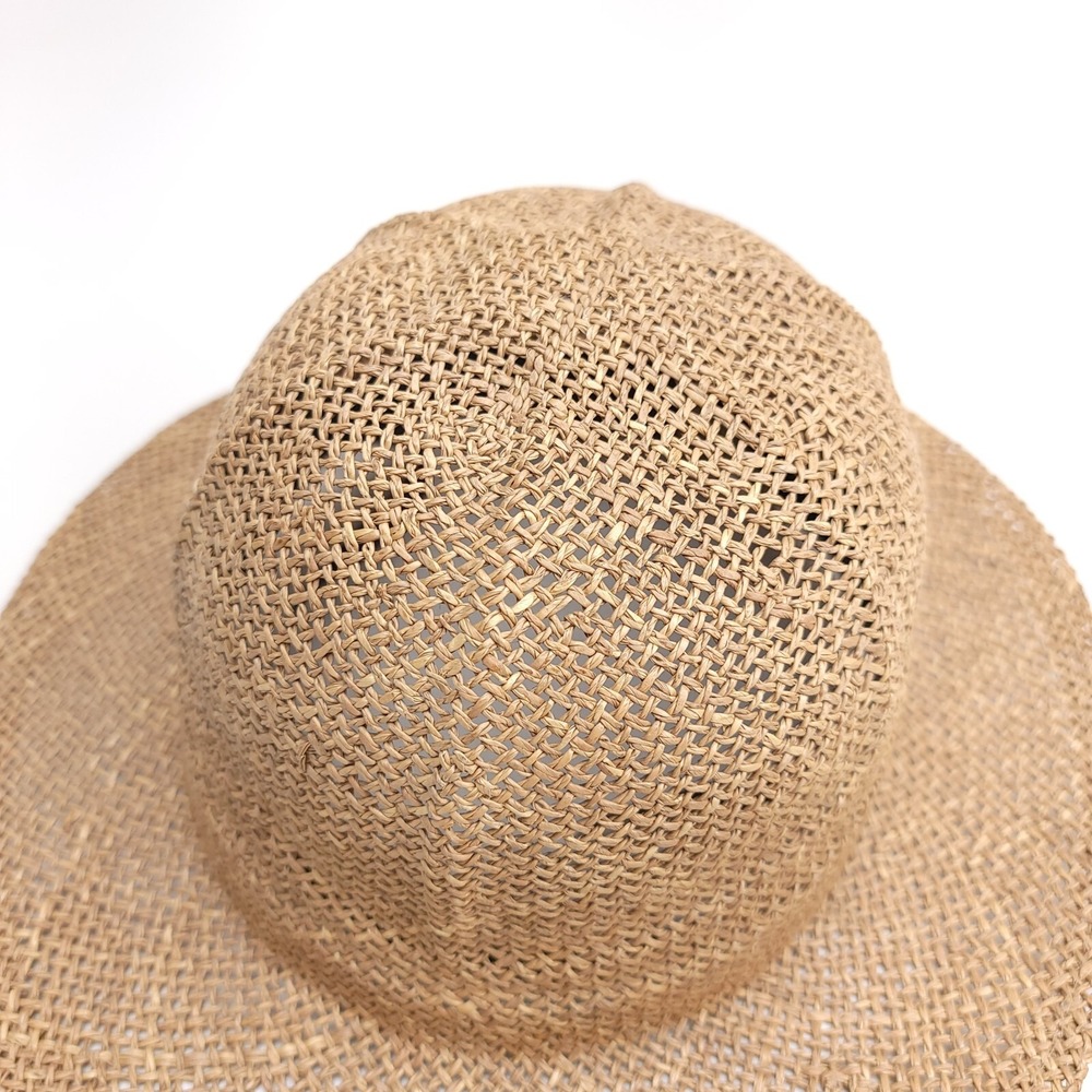 LL Bean Vtg Straw Hat Natural 2.5" Brim BOHO Sun Safari Adjustable Garden - Picture 9 of 13